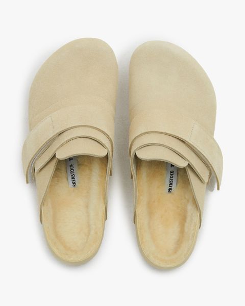 a pair of tan tekla straw nagoya shoes